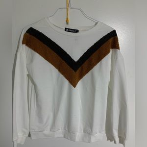 NWT pullover with Sherpa details